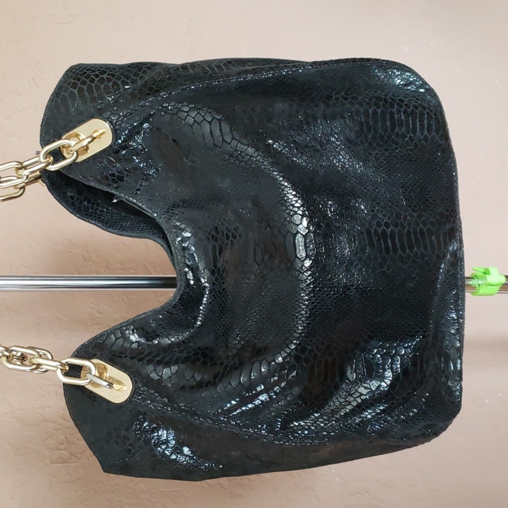 Michael Kors Patent Python Embossed Leather Chain… - image 4